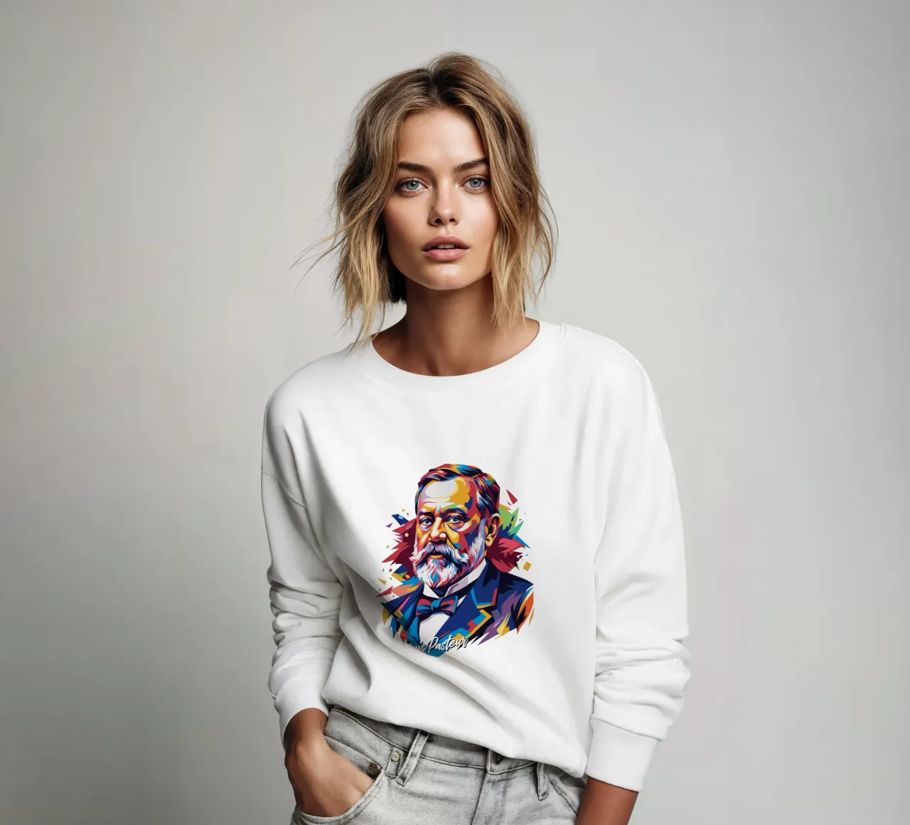 Louis Pasteur in WPAP Pop Art felpa da vectorartnesia