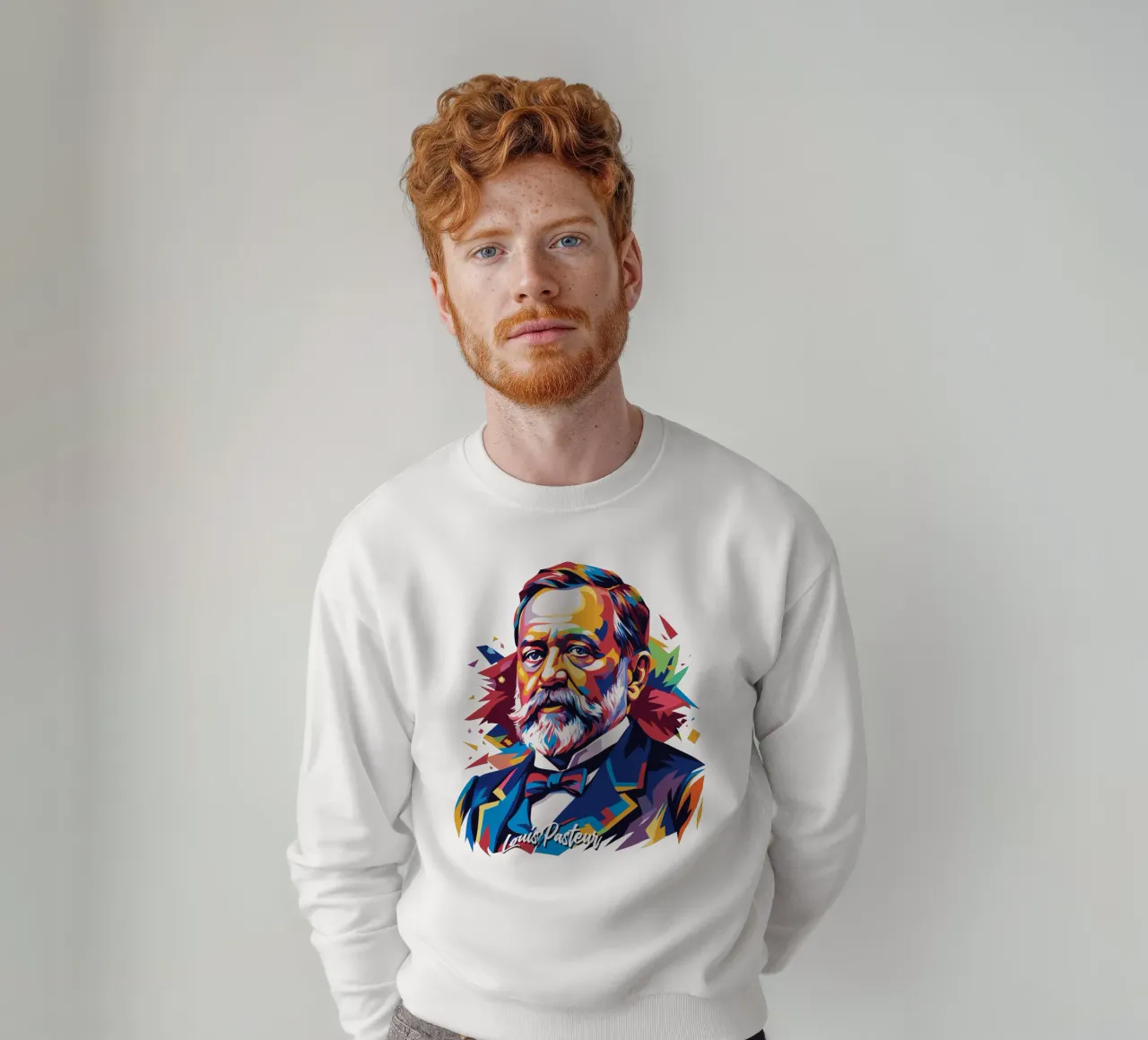 Louis Pasteur in WPAP Pop Art felpa da vectorartnesia