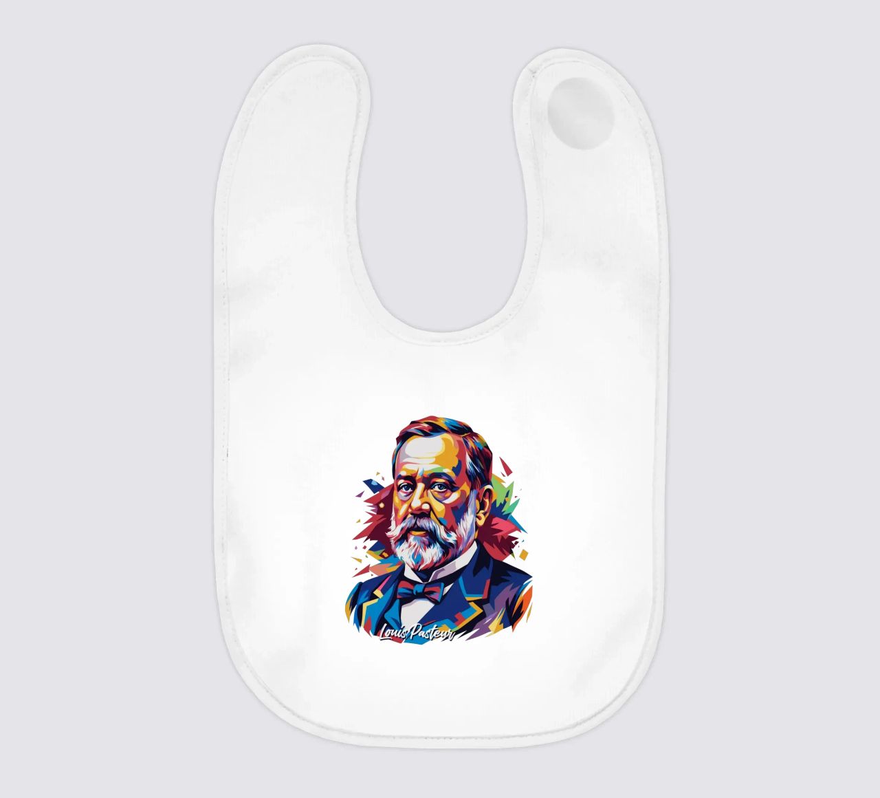 Louis Pasteur in WPAP Pop Art bavaglino da vectorartnesia