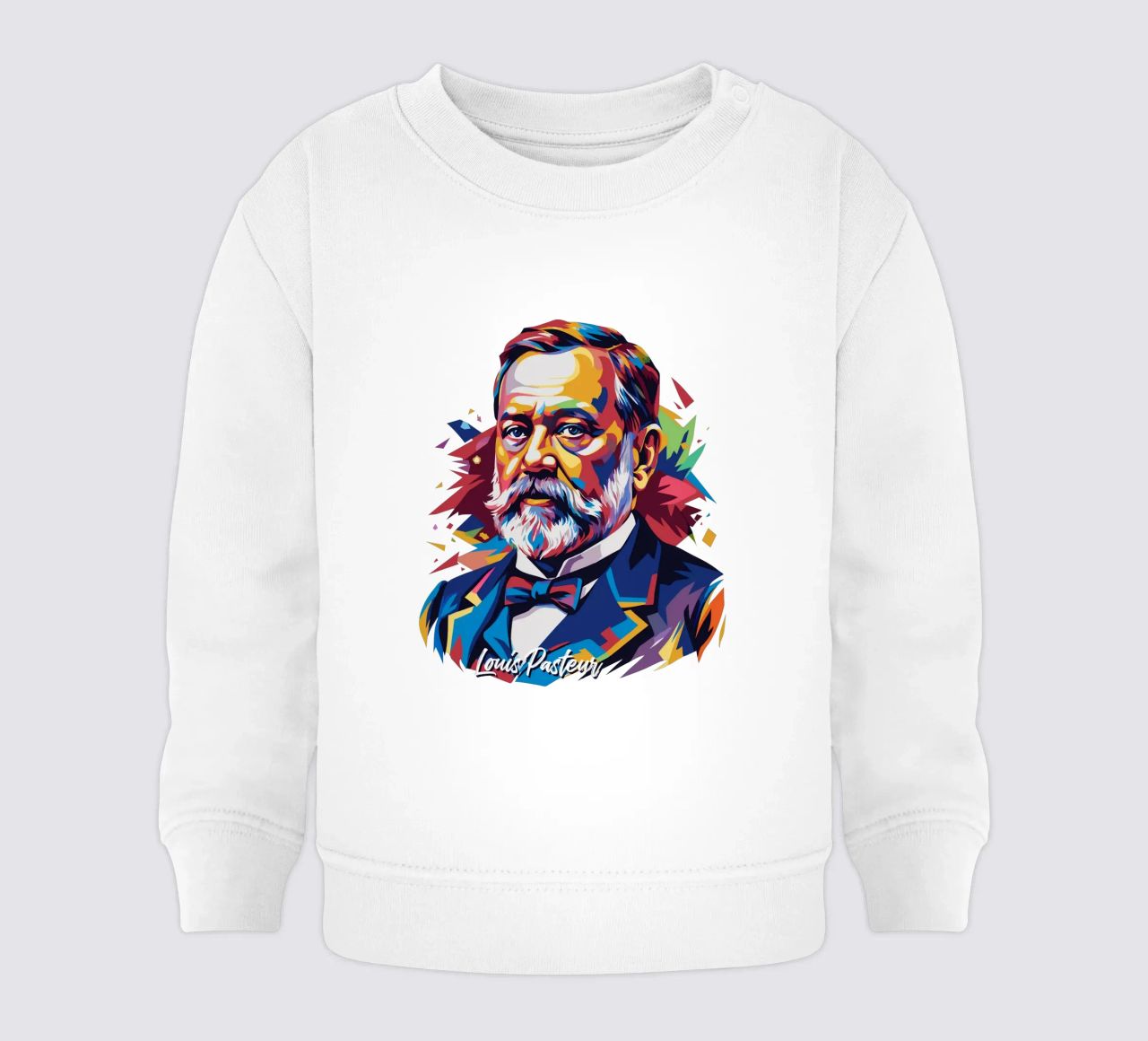 Louis Pasteur in WPAP Pop Art felpa neonato da vectorartnesia