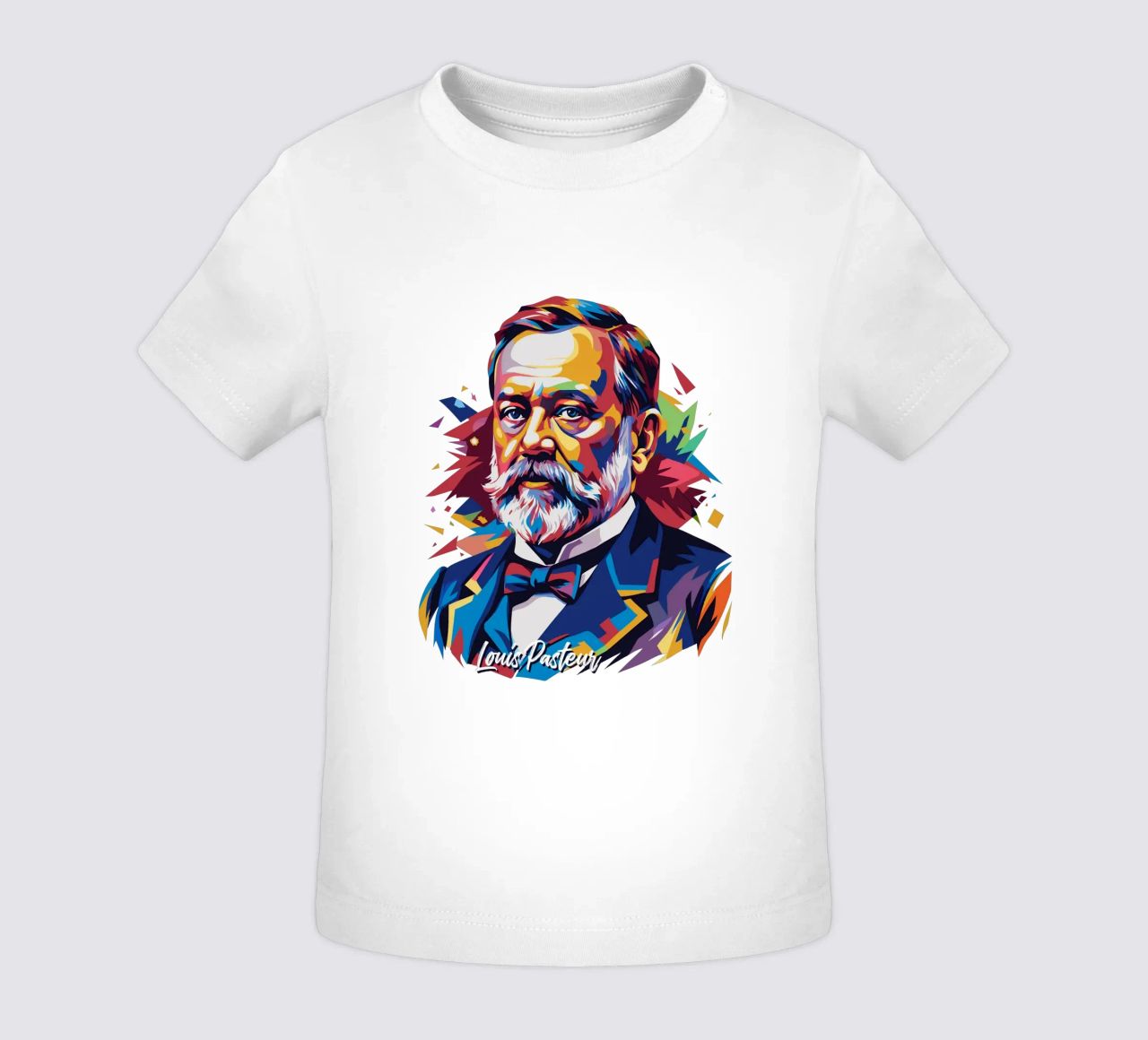 Louis Pasteur in WPAP Pop Art maglietta neonato da vectorartnesia
