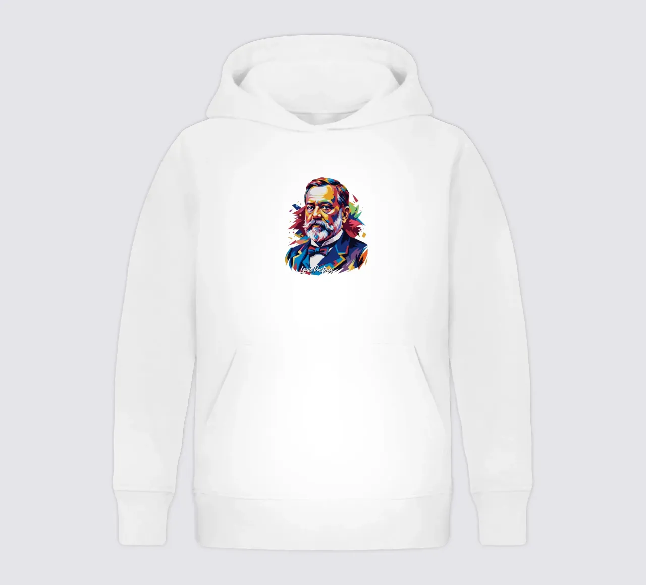 Louis Pasteur in WPAP Pop Art felpa bambino con cappuccio da vectorartnesia