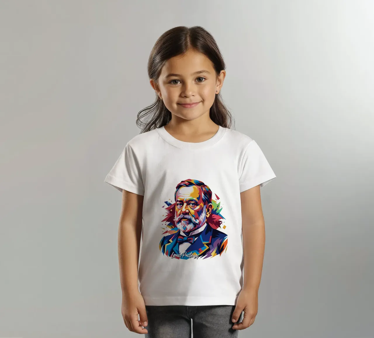 Louis Pasteur in WPAP Pop Art t-shirt bambini da vectorartnesia