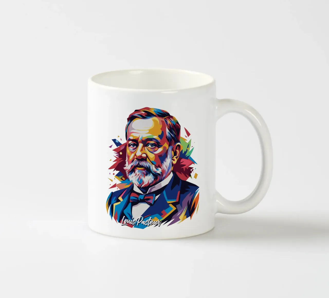 Louis Pasteur in WPAP Pop Art mug en céramique de vectorartnesia