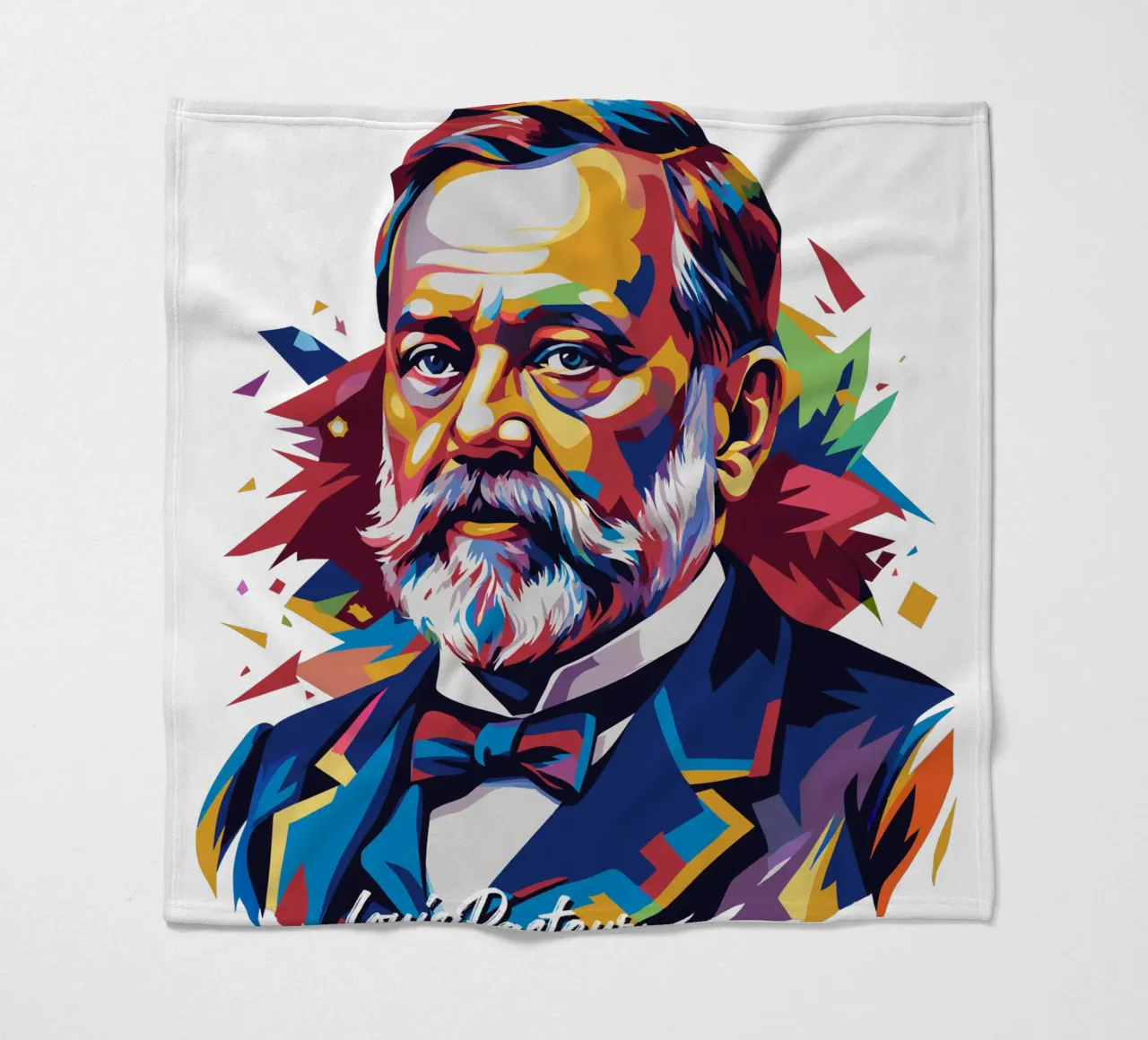 Louis Pasteur in WPAP Pop Art coperta in pile da vectorartnesia