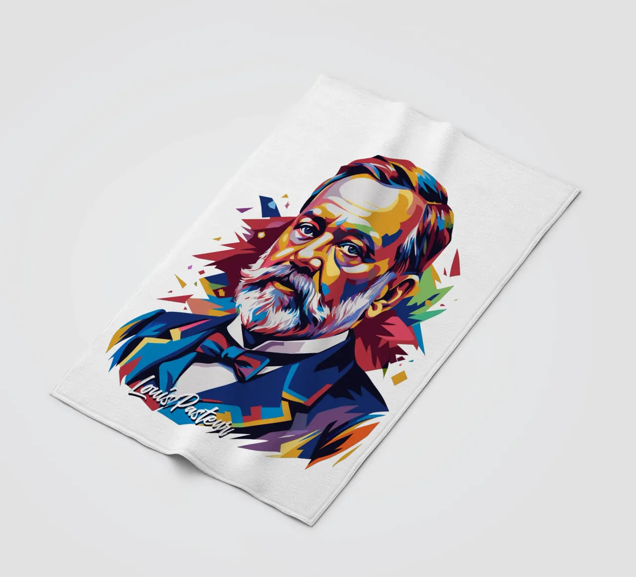 Louis Pasteur in WPAP Pop Art coperta in pile da vectorartnesia