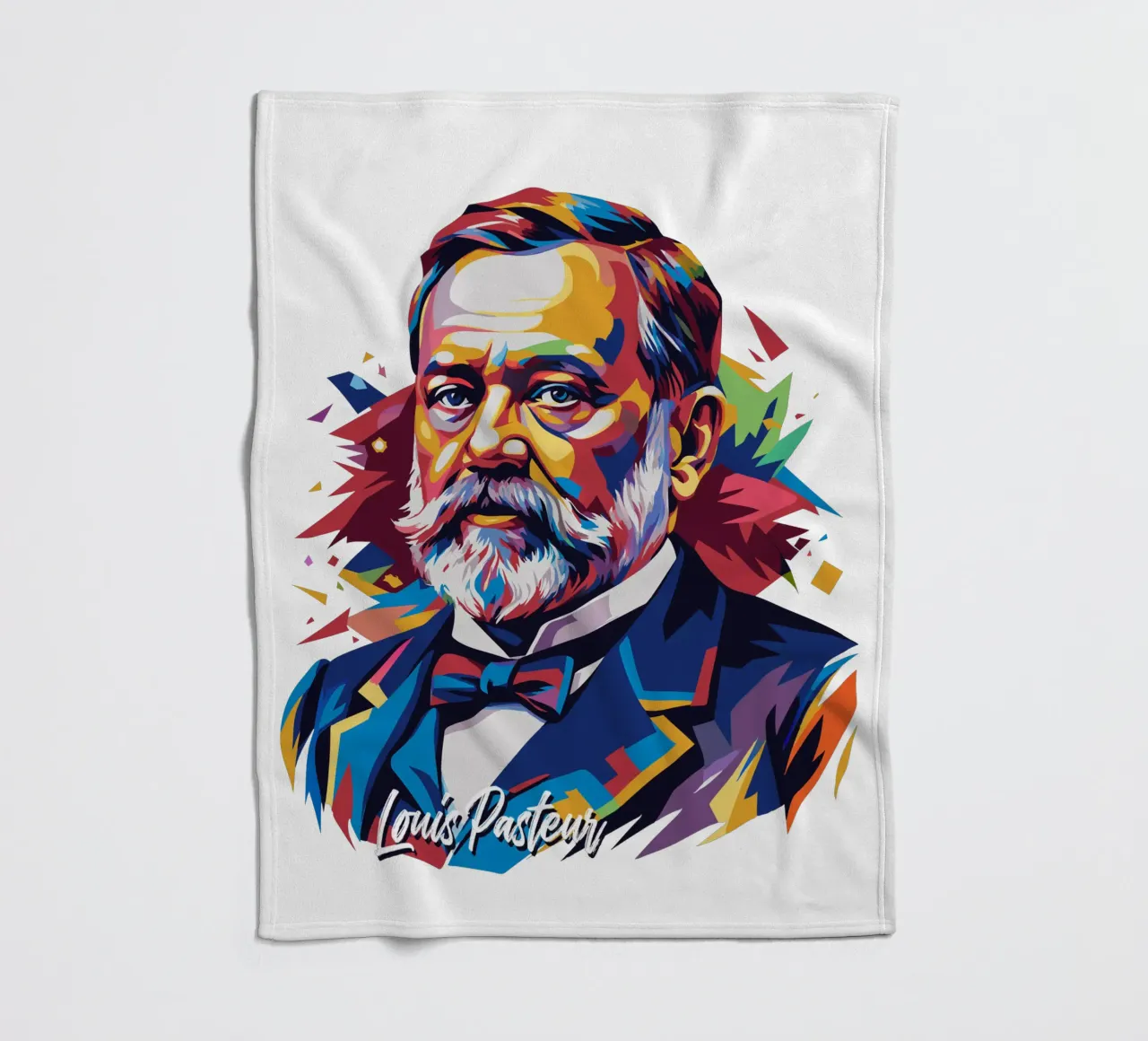Louis Pasteur in WPAP Pop Art coperta in pile da vectorartnesia