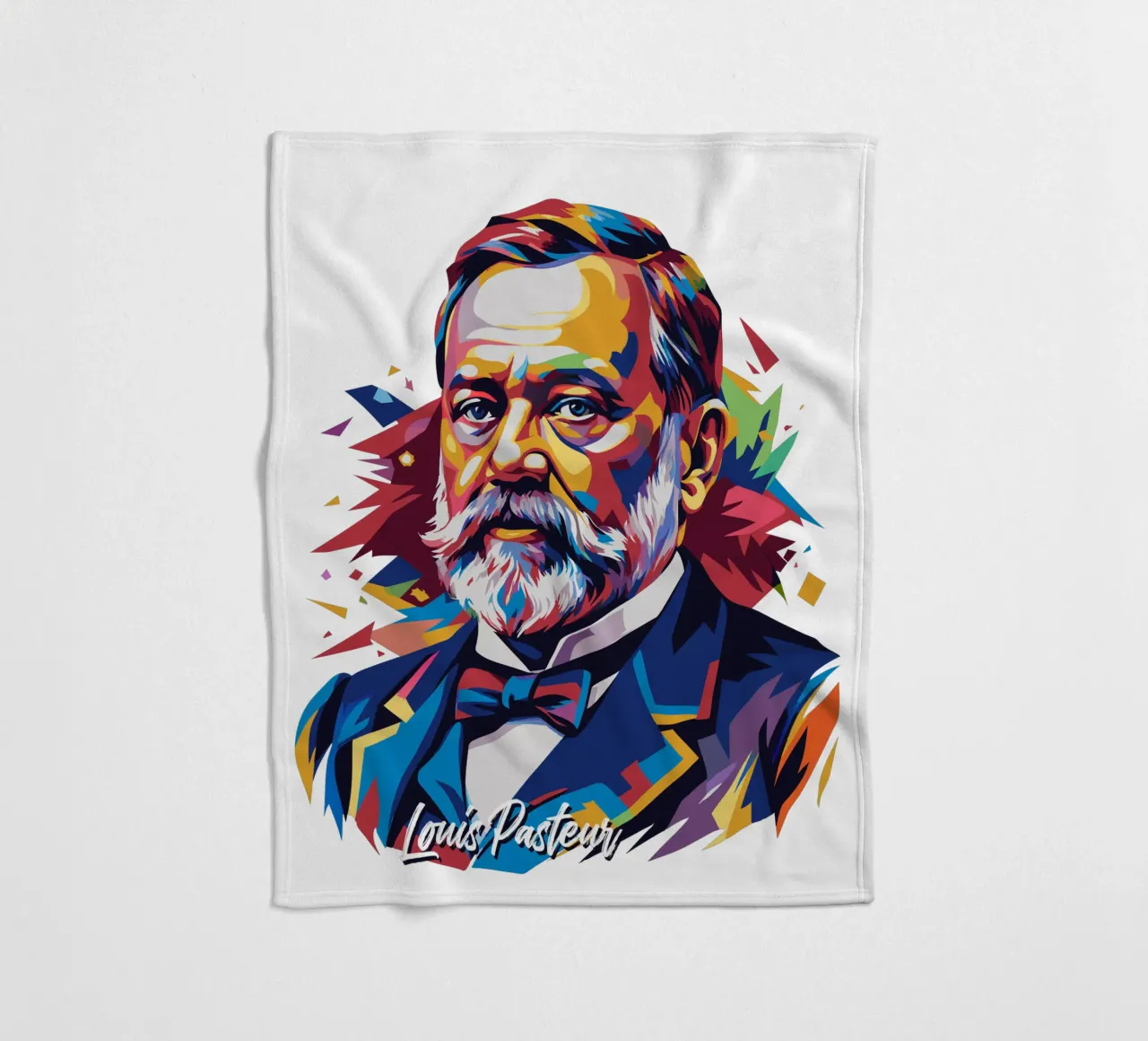 Louis Pasteur in WPAP Pop Art coperta in pile da vectorartnesia