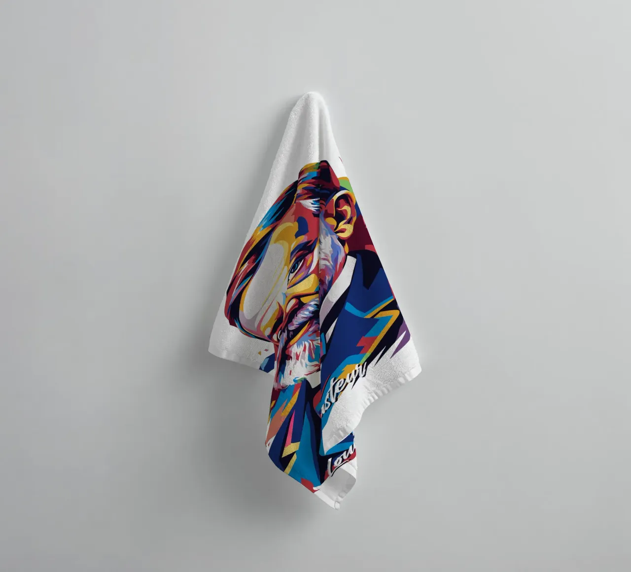 Louis Pasteur in WPAP Pop Art asciugamano da bagno da vectorartnesia