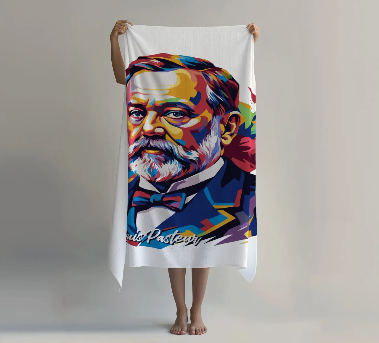 Louis Pasteur in WPAP Pop Art telo mare da vectorartnesia