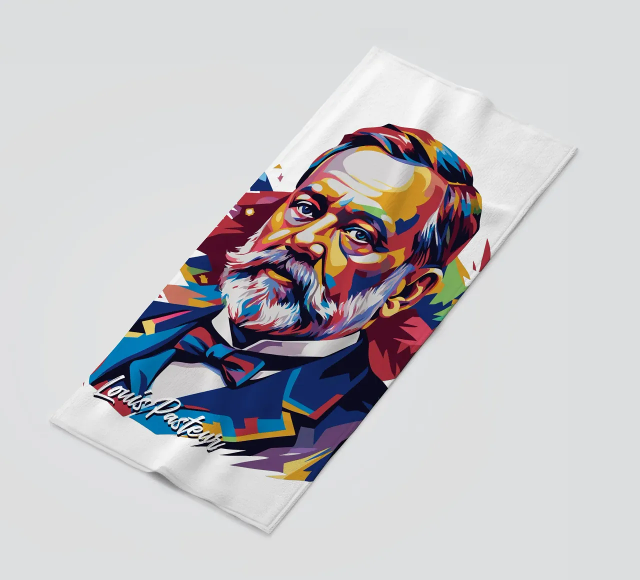 Louis Pasteur in WPAP Pop Art telo mare da vectorartnesia