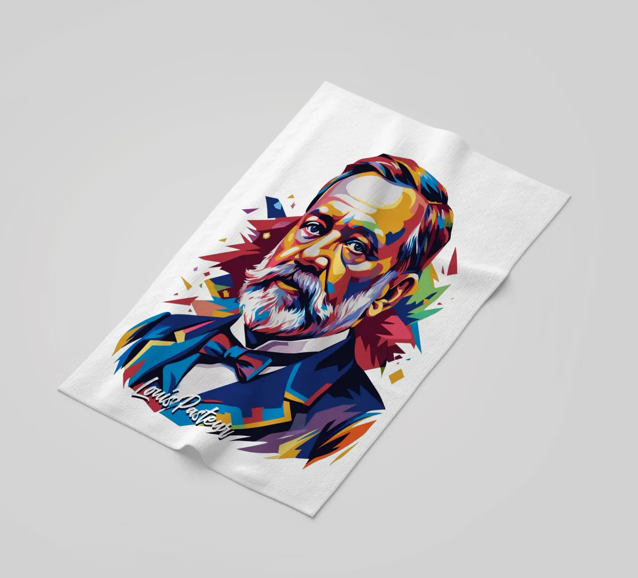 Louis Pasteur in WPAP Pop Art telo mare da vectorartnesia