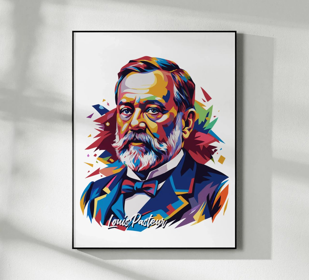 Louis Pasteur in WPAP Pop Art plexiglass da vectorartnesia