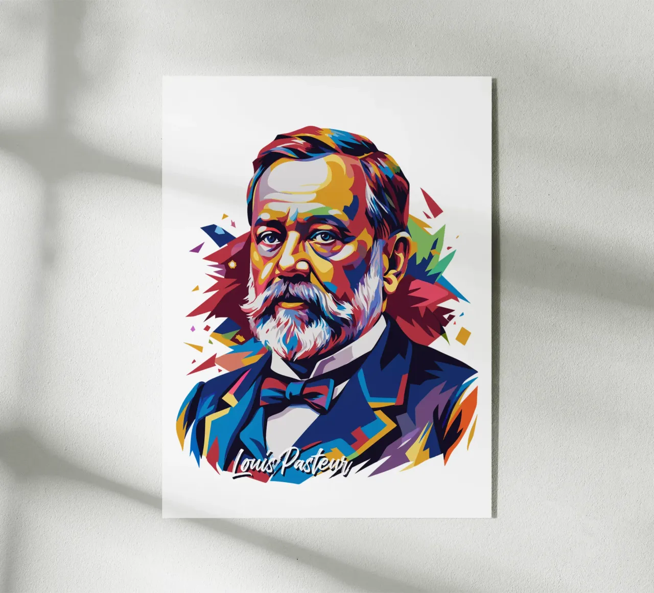 Louis Pasteur in WPAP Pop Art acrylic glass by vectorartnesia