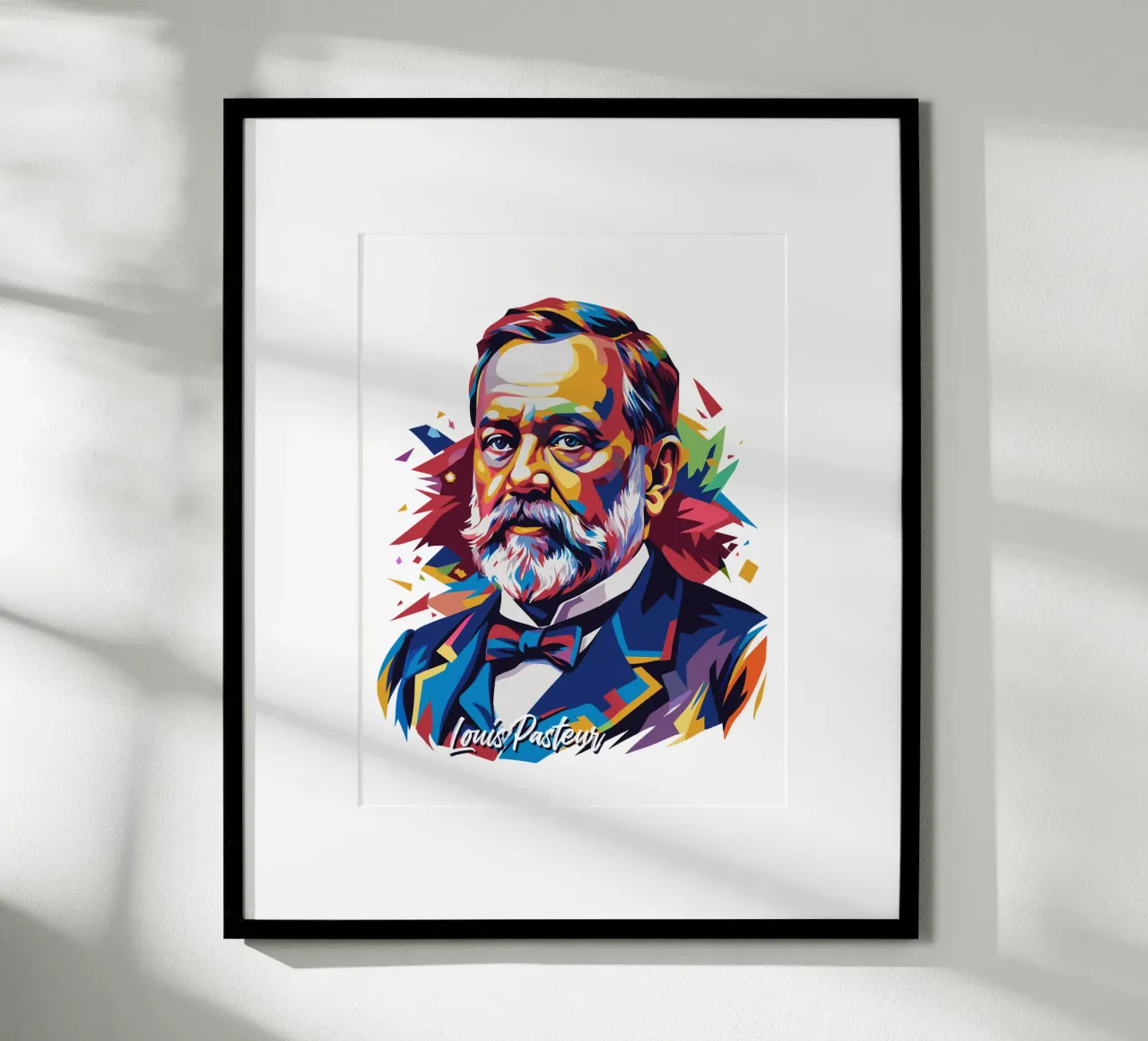 Louis Pasteur in WPAP Pop Art hahnemühle de vectorartnesia