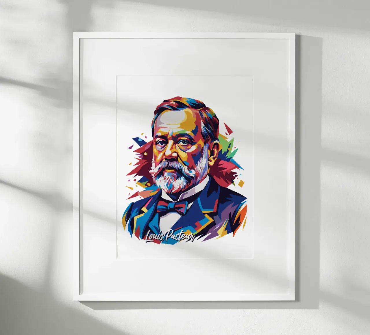 Louis Pasteur in WPAP Pop Art hahnemühle de vectorartnesia