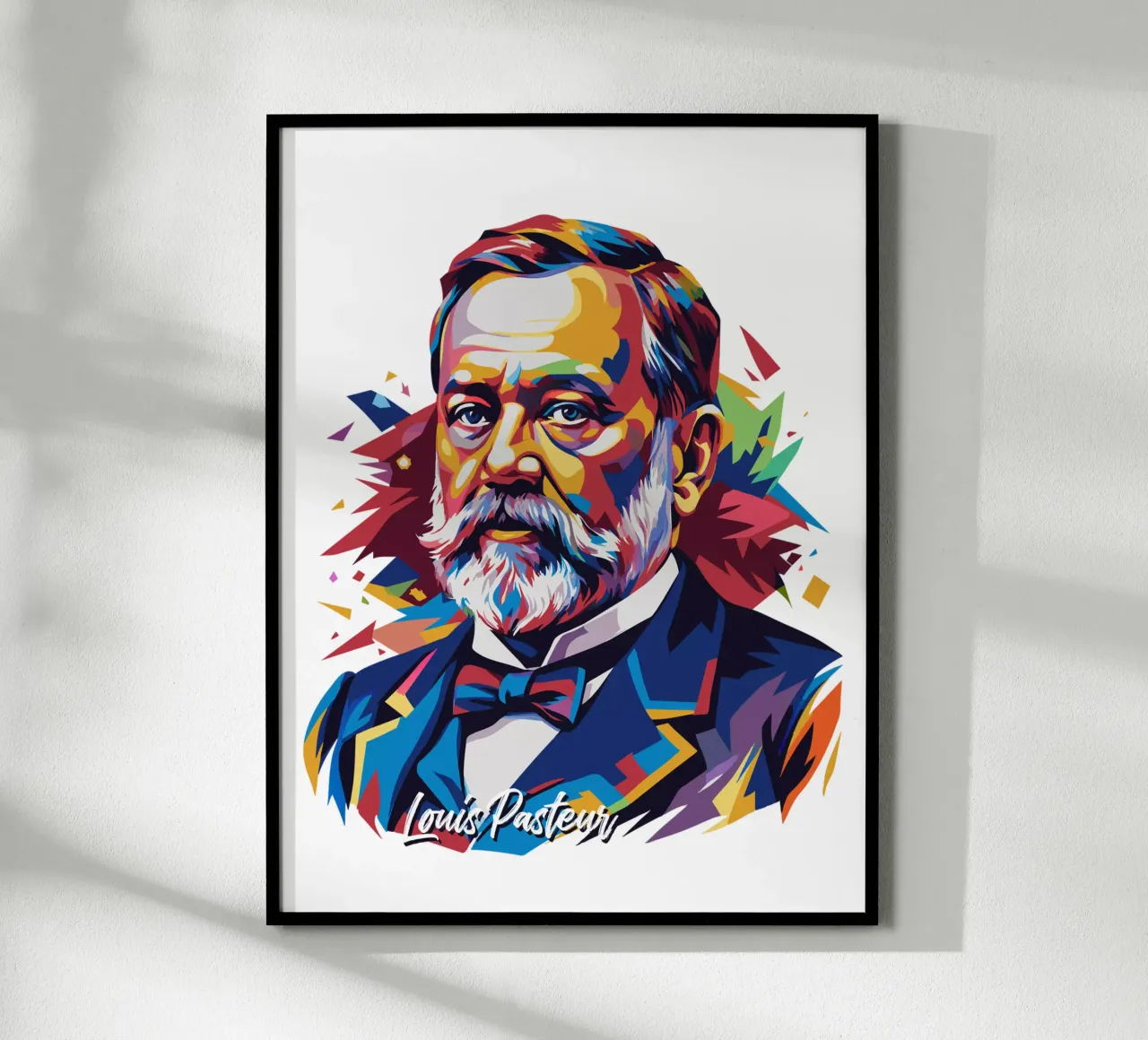Louis Pasteur in WPAP Pop Art hahnemühle de vectorartnesia
