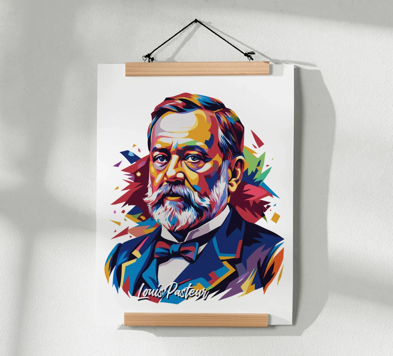Louis Pasteur in WPAP Pop Art poster da vectorartnesia