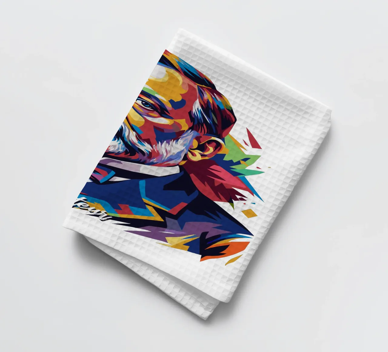 Louis Pasteur in WPAP Pop Art canovaccio da cucina da vectorartnesia