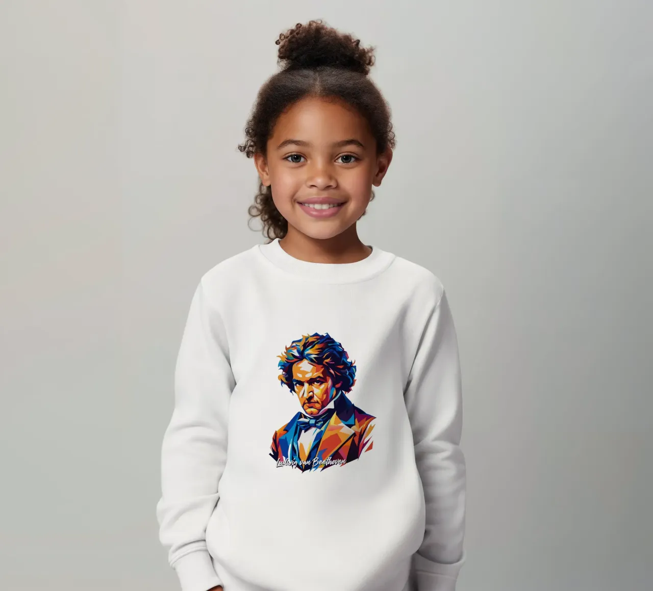 Ludwig van Beethoven WPAP Pop Art felpa bambino da vectorartnesia