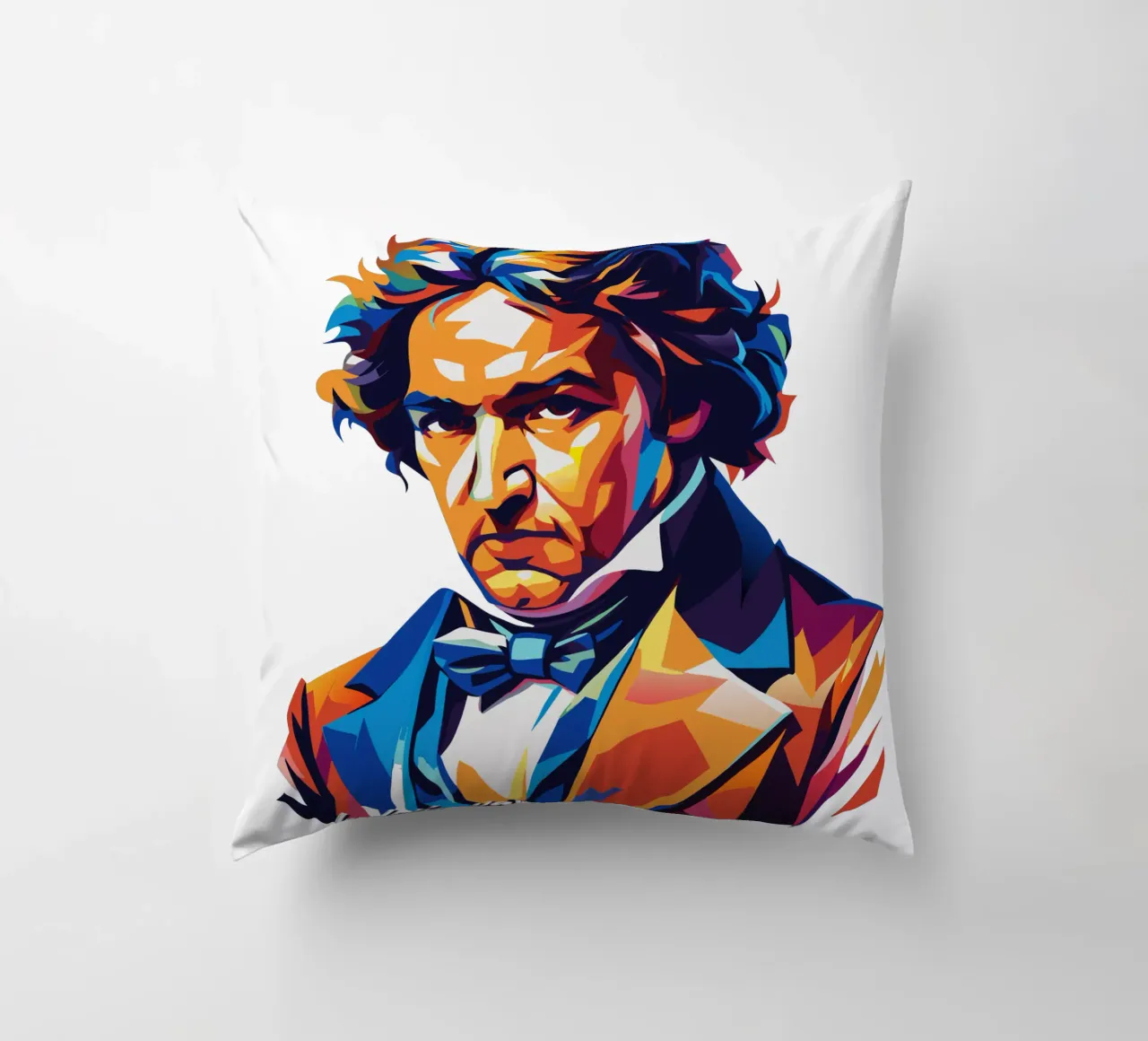 Ludwig van Beethoven WPAP Pop Art cuscino da vectorartnesia