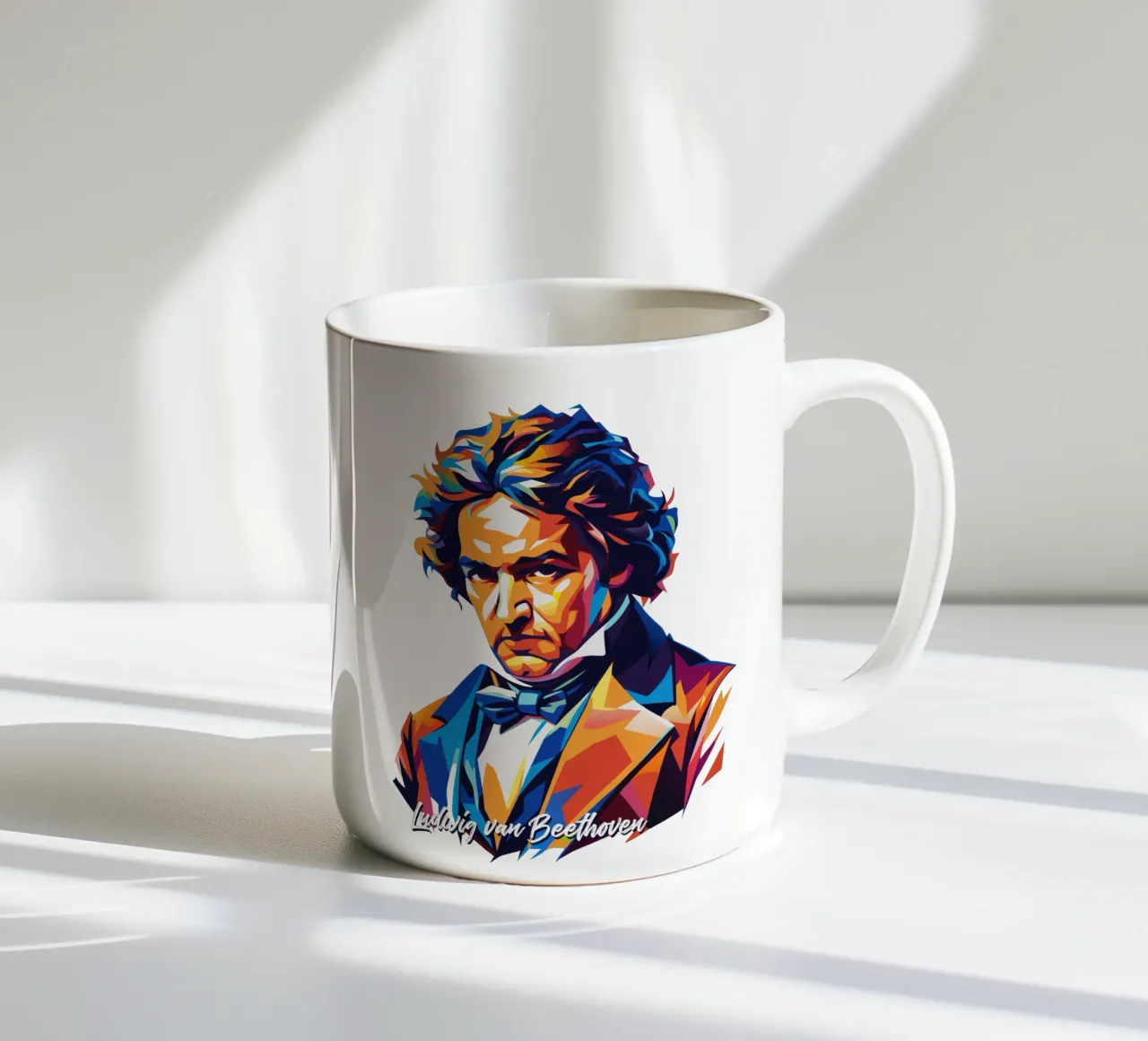 Ludwig van Beethoven WPAP Pop Art tazza in ceramica da vectorartnesia