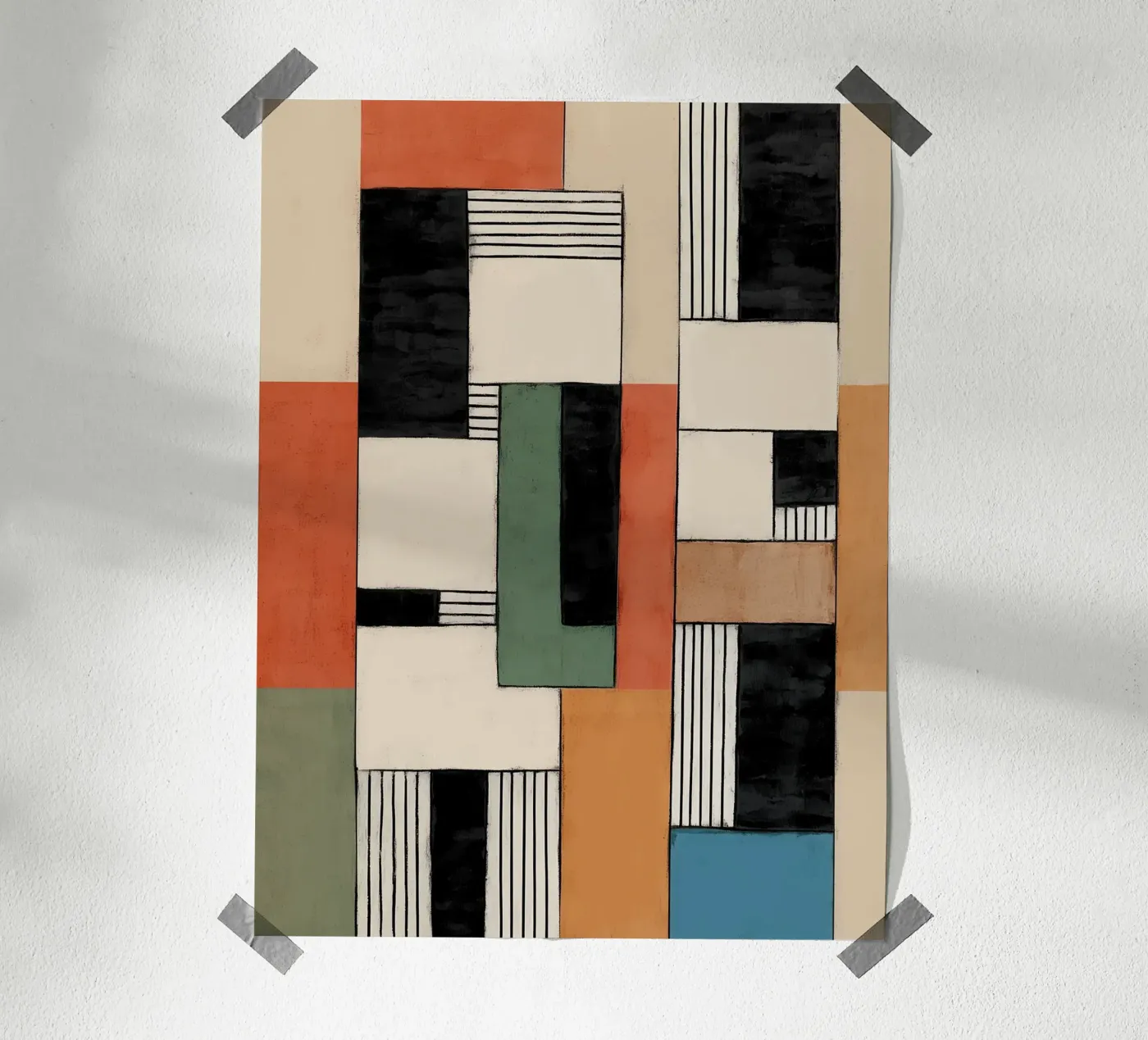 Retro Blocks poster da Nadjaa