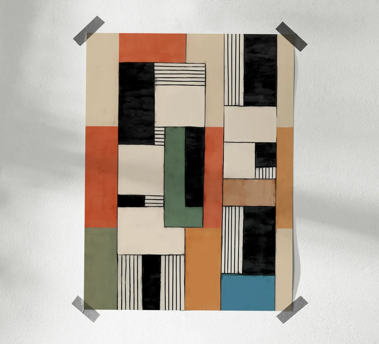 Retro Blocks poster da Nadjaa