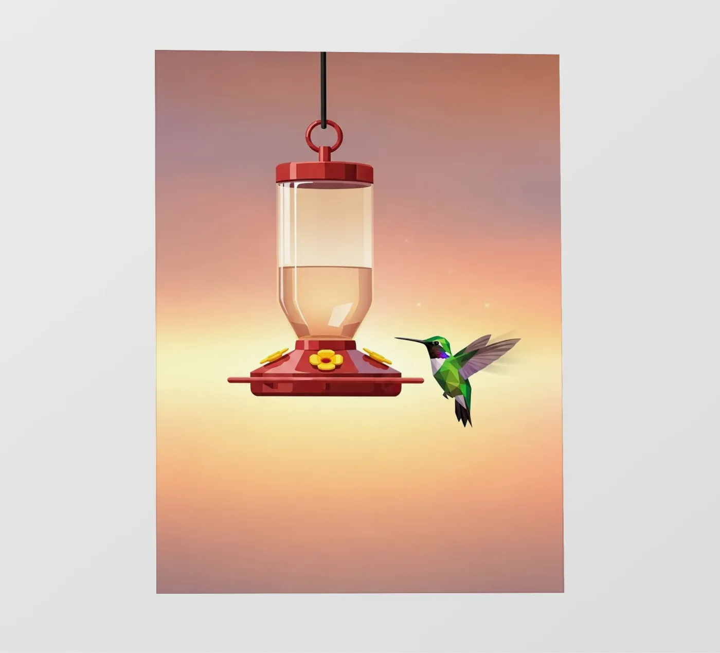 Hummingbird Hovering fotobehang van FlatPrint Studio