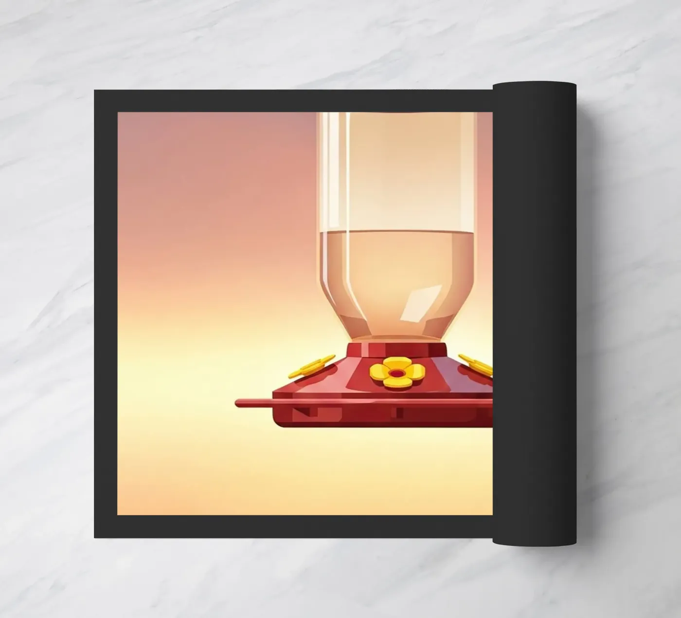 Hummingbird Hovering Fußmatte von FlatPrint Studio