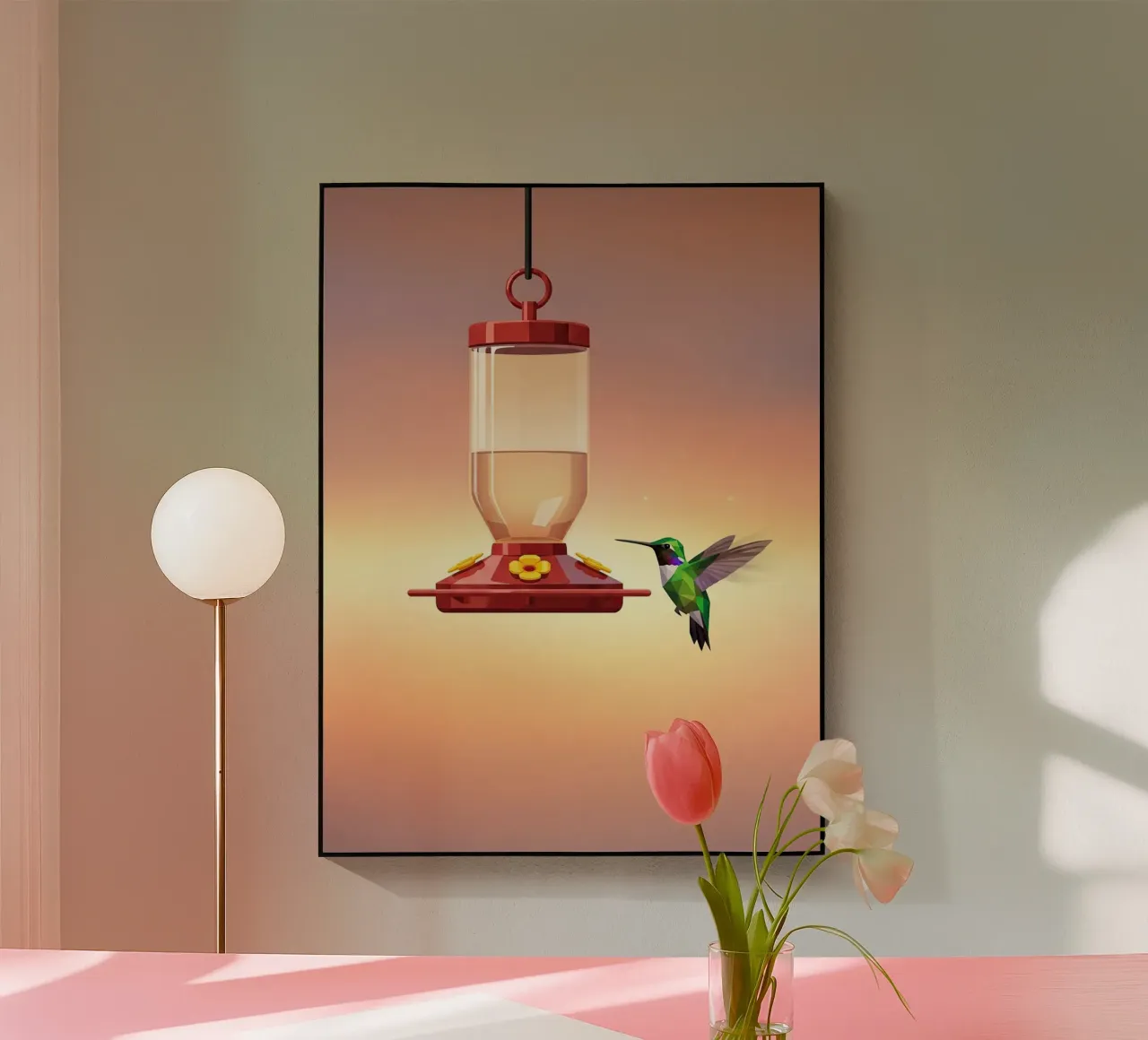 Colibri en vol stationnaire plexiglas de FlatPrint Studio