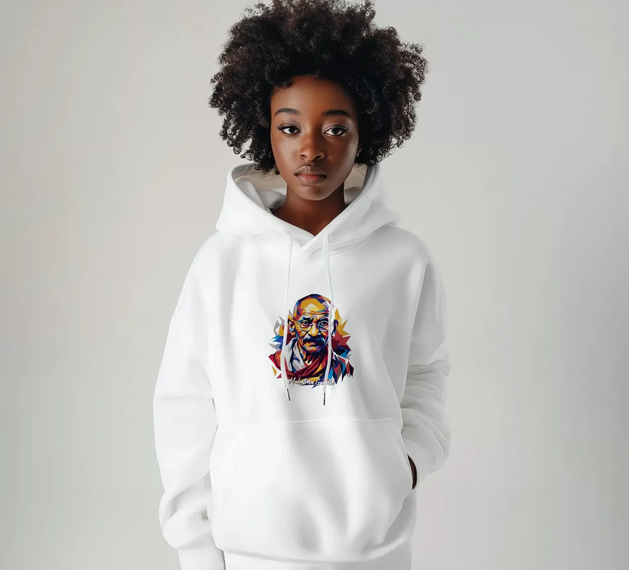 Mahatma Gandhi WPAP Pop Art Hoodie von vectorartnesia