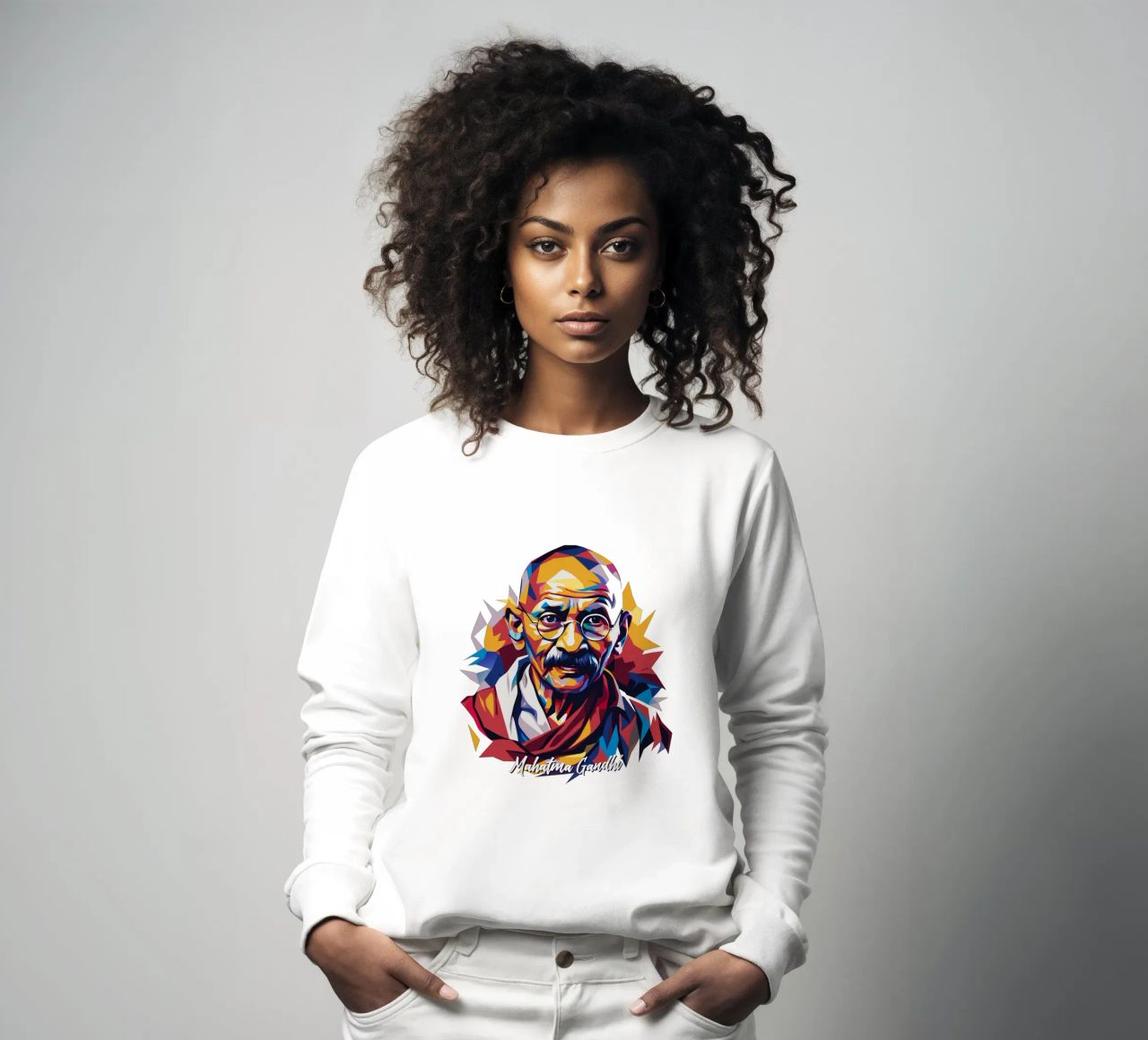 Mahatma Gandhi WPAP Pop Art felpa da vectorartnesia