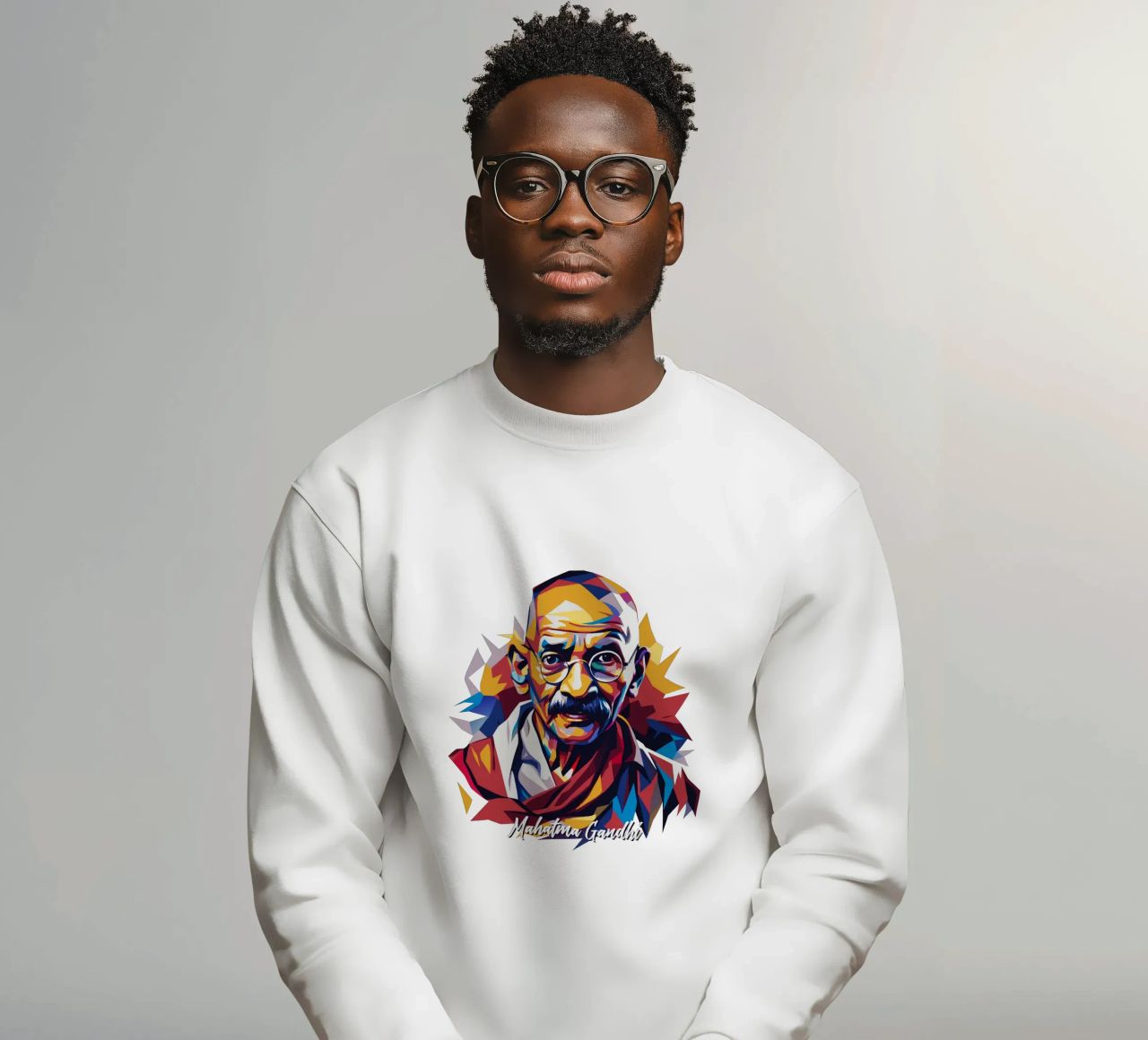 Mahatma Gandhi WPAP Pop Art felpa da vectorartnesia