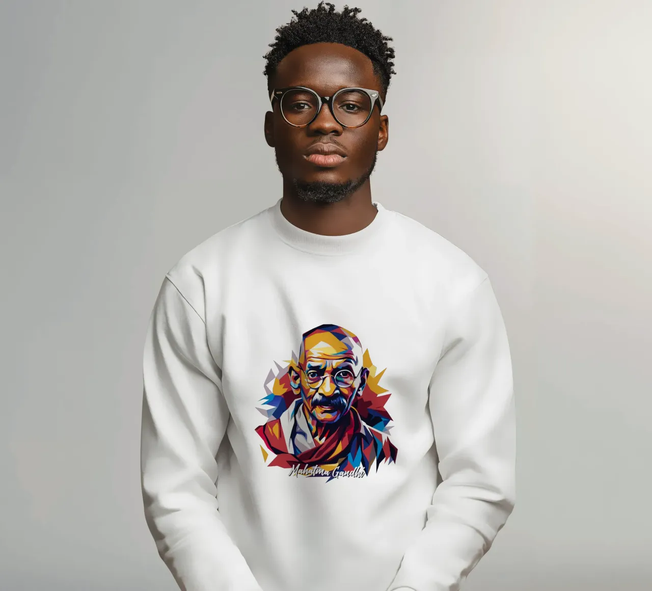 Mahatma Gandhi WPAP Pop Art sweat de vectorartnesia