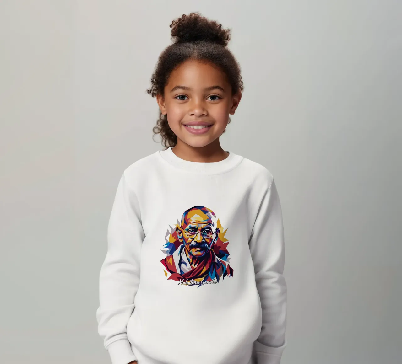 Mahatma Gandhi WPAP Pop Art felpa bambino da vectorartnesia