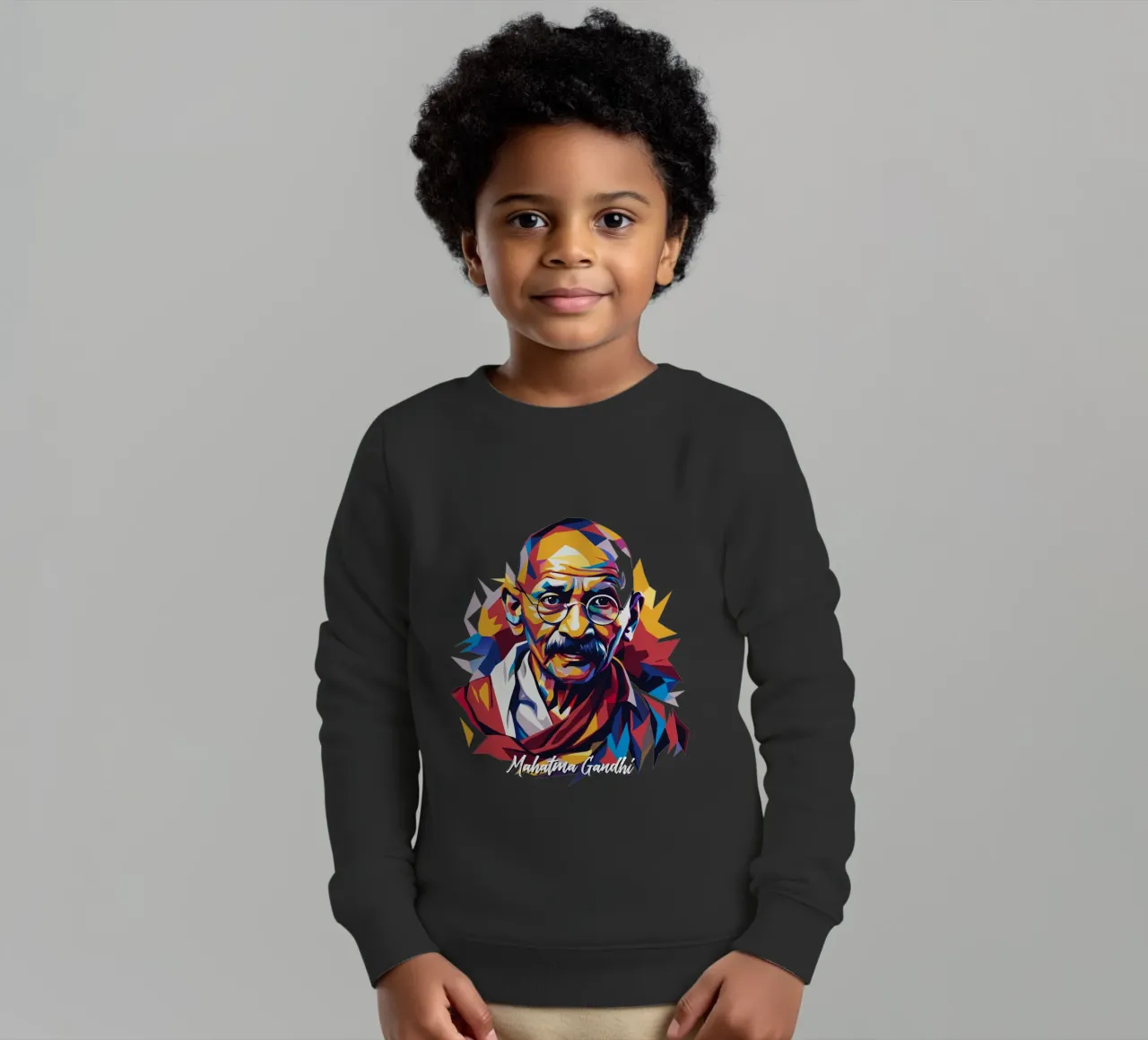 Mahatma Gandhi WPAP Pop Art felpa bambino da vectorartnesia