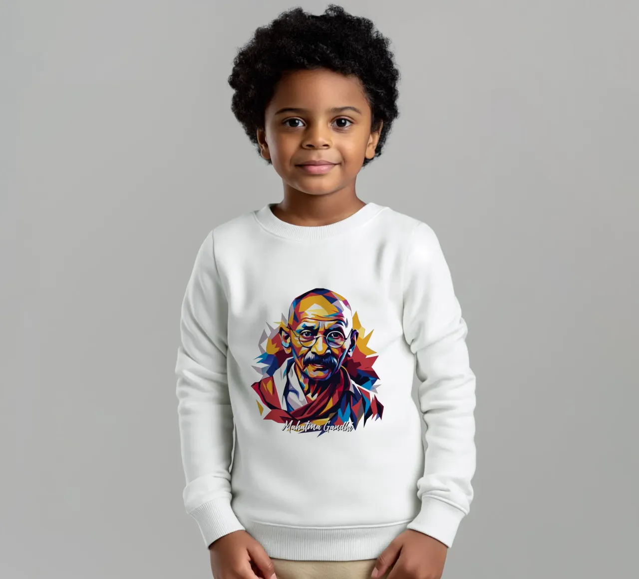 Mahatma Gandhi WPAP Pop Art felpa bambino da vectorartnesia