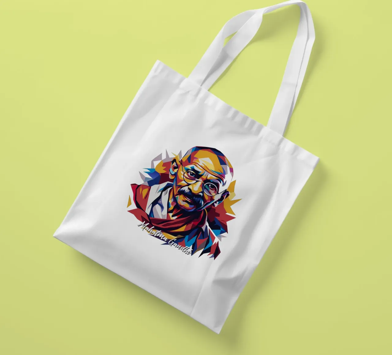 Mahatma Gandhi WPAP Pop Art borsa in juta da vectorartnesia