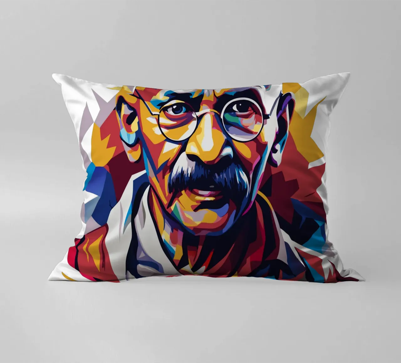 Mahatma Gandhi WPAP Pop Art cuscino da vectorartnesia