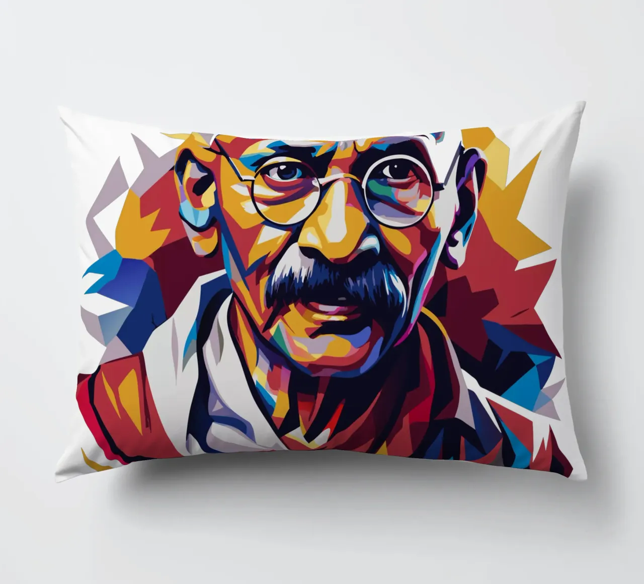 Mahatma Gandhi WPAP Pop Art cuscino da vectorartnesia