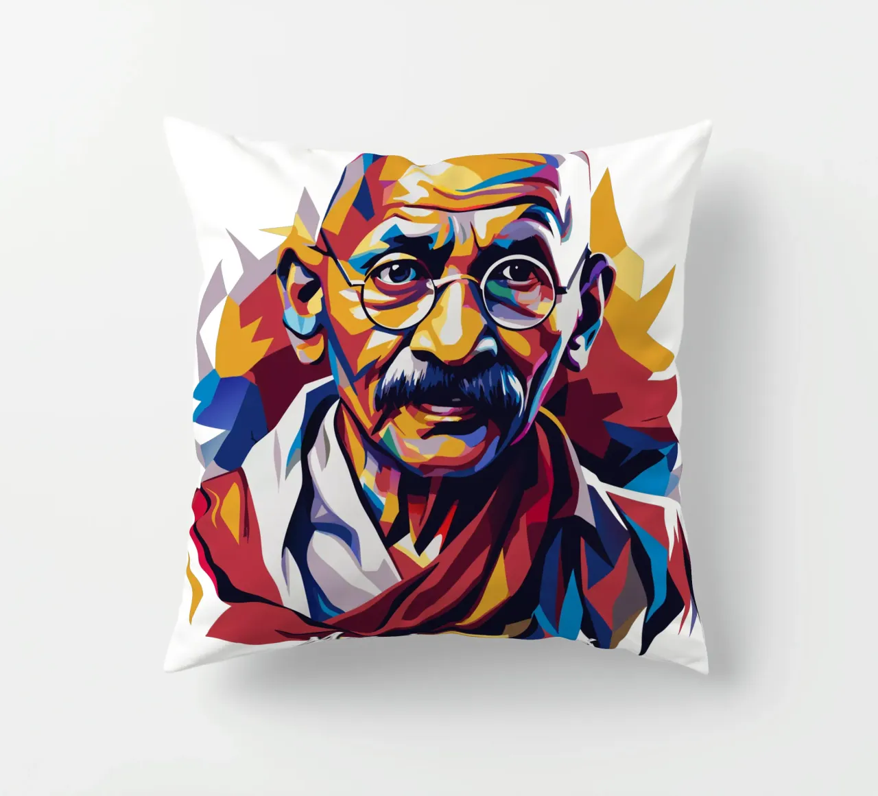 Mahatma Gandhi WPAP Pop Art cuscino da vectorartnesia