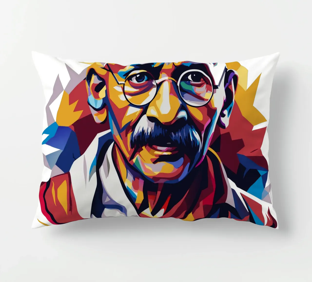 Mahatma Gandhi WPAP Pop Art cuscino da vectorartnesia