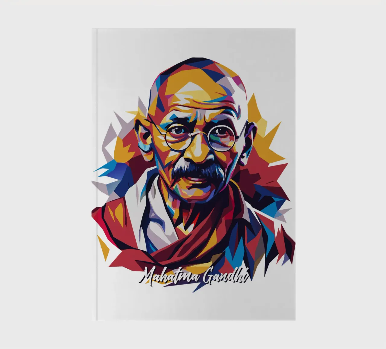 Mahatma Gandhi WPAP Pop Art notebook by vectorartnesia