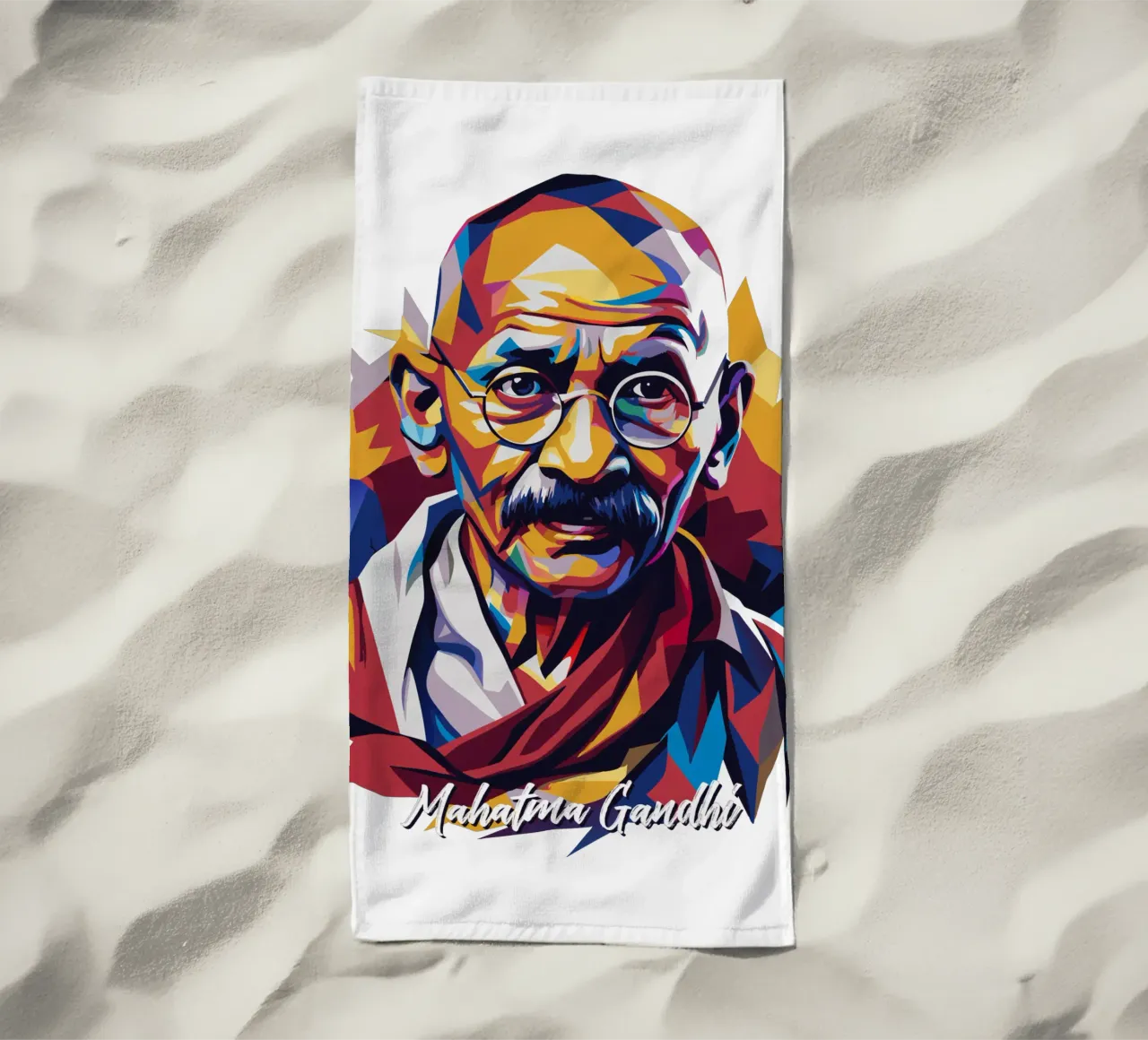 Mahatma Gandhi WPAP Pop Art telo mare da vectorartnesia
