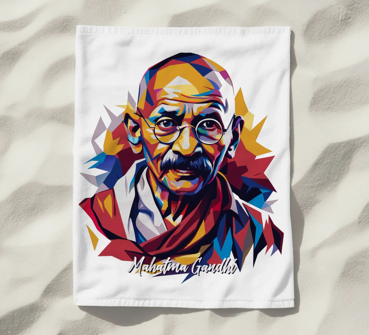 Mahatma Gandhi WPAP Pop Art telo mare da vectorartnesia