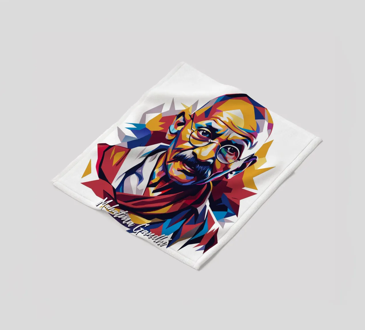 Mahatma Gandhi WPAP Pop Art coperta in pile da vectorartnesia