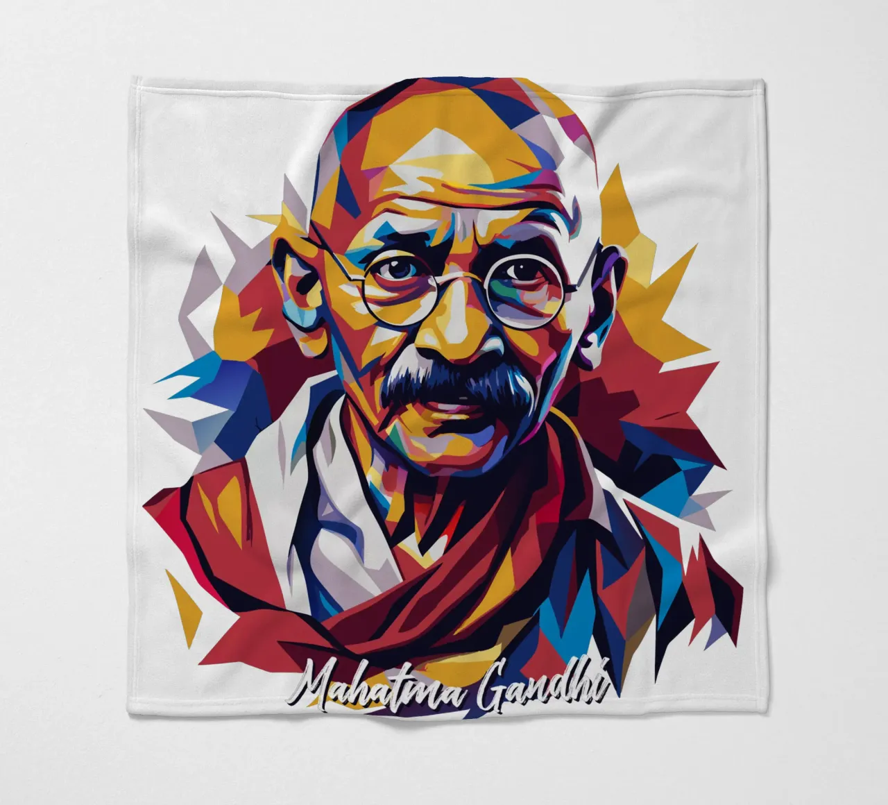 Mahatma Gandhi WPAP Pop Art coperta in pile da vectorartnesia