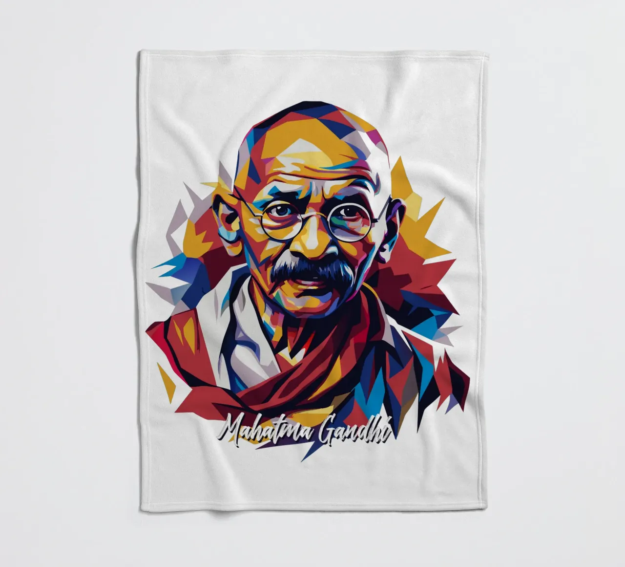 Mahatma Gandhi WPAP Pop Art coperta in pile da vectorartnesia