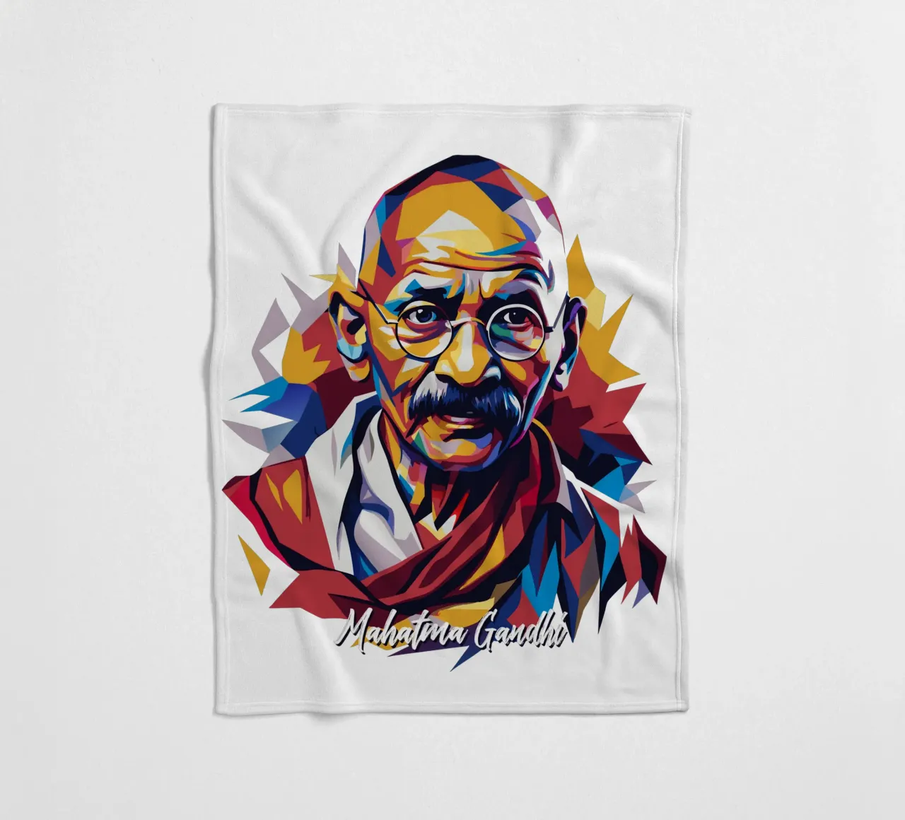 Mahatma Gandhi WPAP Pop Art coperta in pile da vectorartnesia